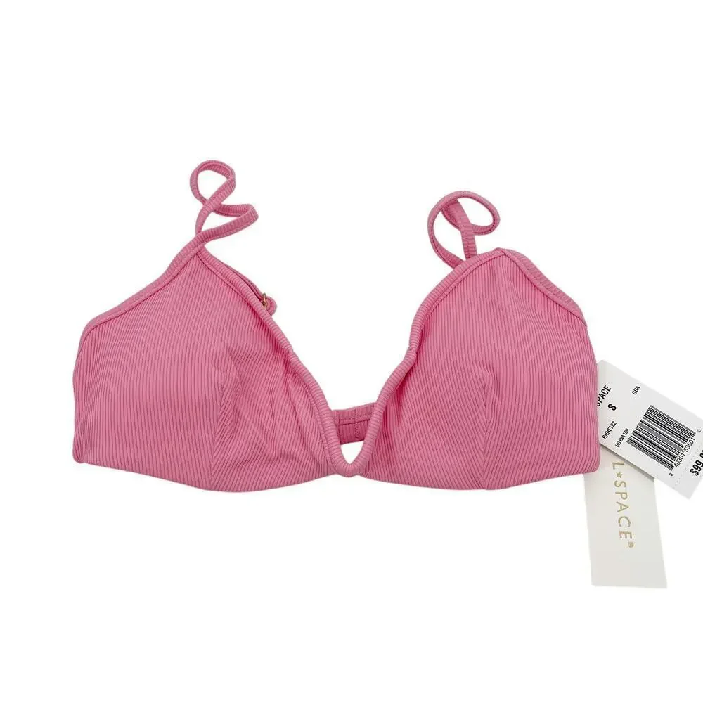 L*Space Helena Underwire Bikini Top Guava Pink - Size Small, NEW With Tags!